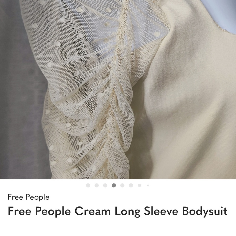 Free People Cream Long Sleeve Bodysuit - Picture 2 of 7
